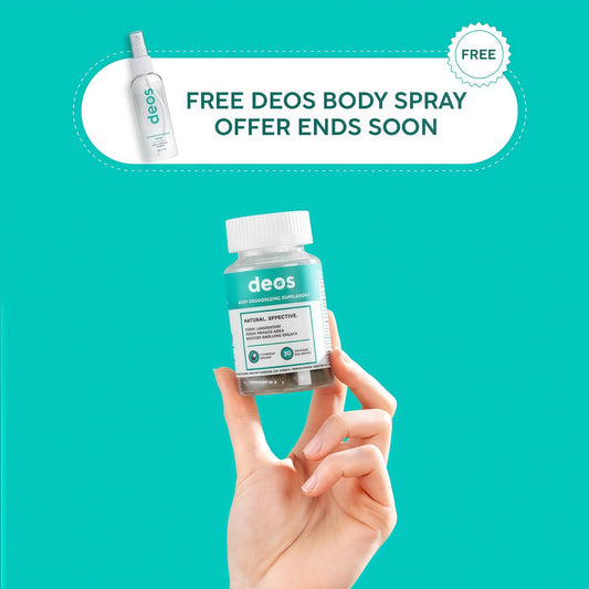 DEOS Internal Deodorant Supplement – Full Body Deodorizer for Gut Health, Skin Health, Detox & Digestion Support – Natural Odor Control Chlorophyll Pills | 30 Capsules